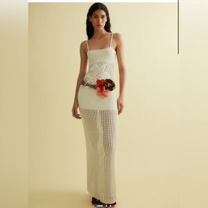 NWT Knit Maxi Dress with Floral MANGO X SIEDRES